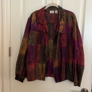 Chicos, silk shirt, jacket